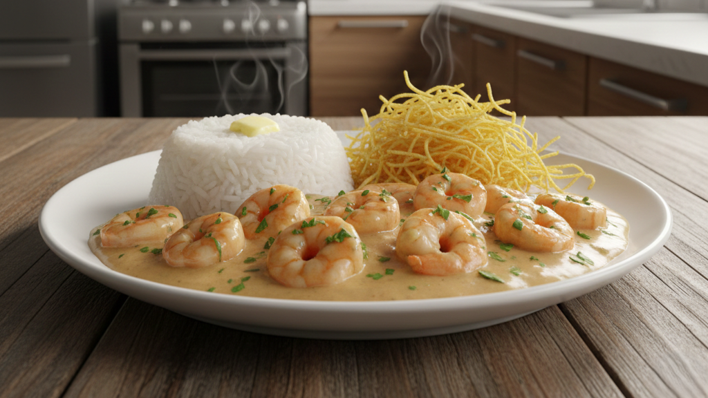 Strogonoff de Camarão